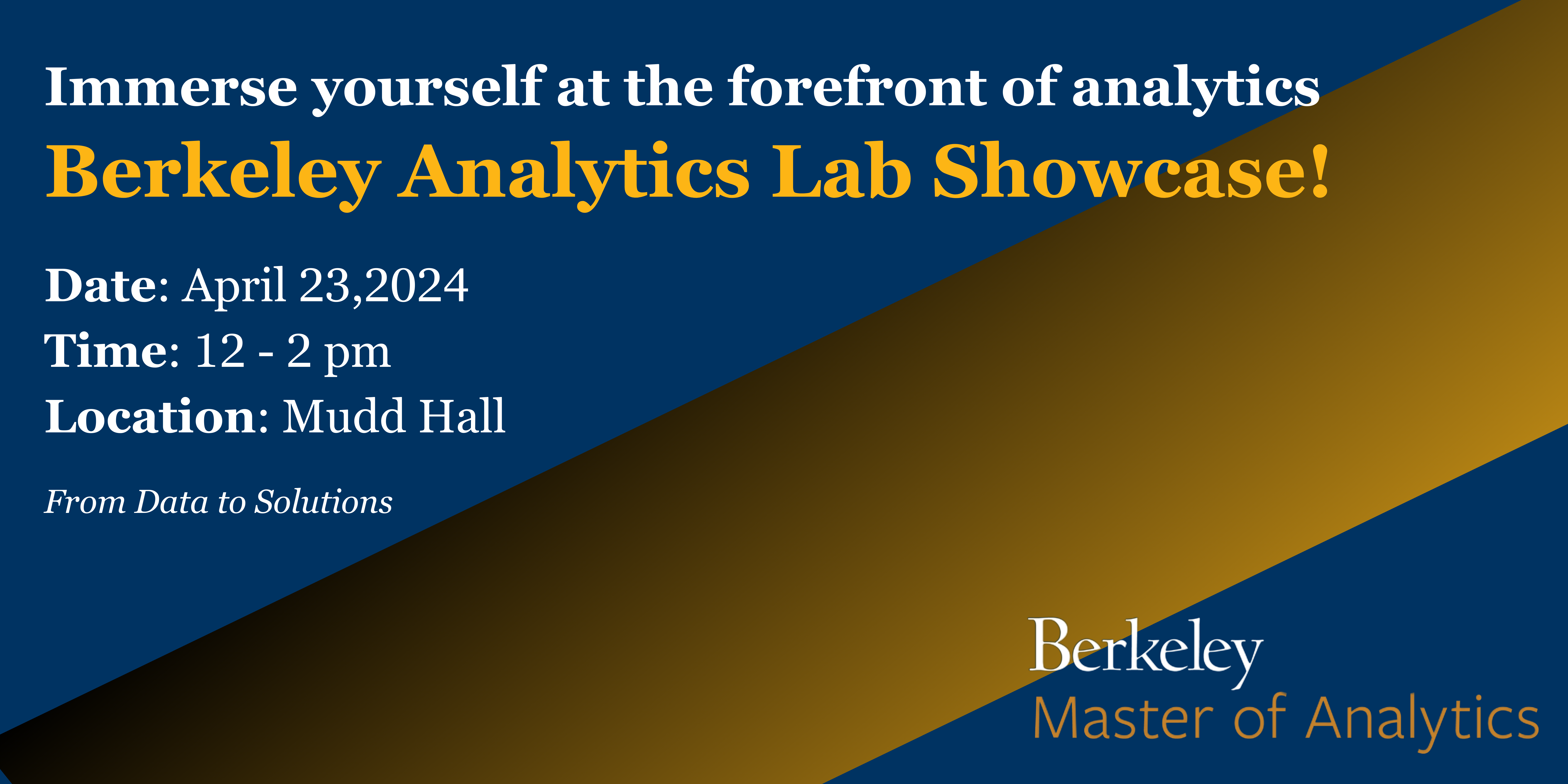 Berkeley Analytics Lab Showcase Flyer